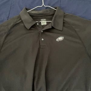 Philadelphia Eagles black polo mens large EUC
